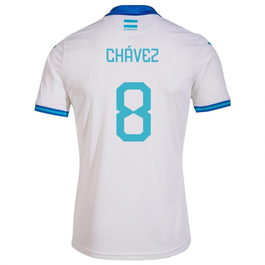 Dames Honduras Gerson Chávez #8 Wit Thuisshirt Thuistenue 24-26 T-Shirt
