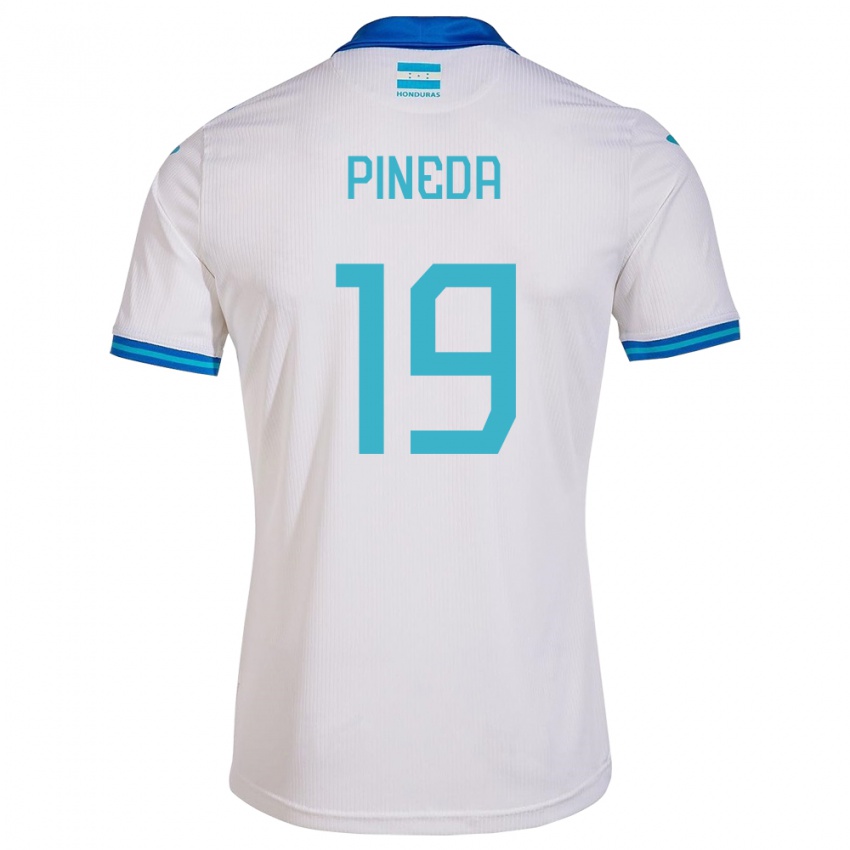 Dames Honduras Carlos Pineda #19 Wit Thuisshirt Thuistenue 24-26 T-Shirt