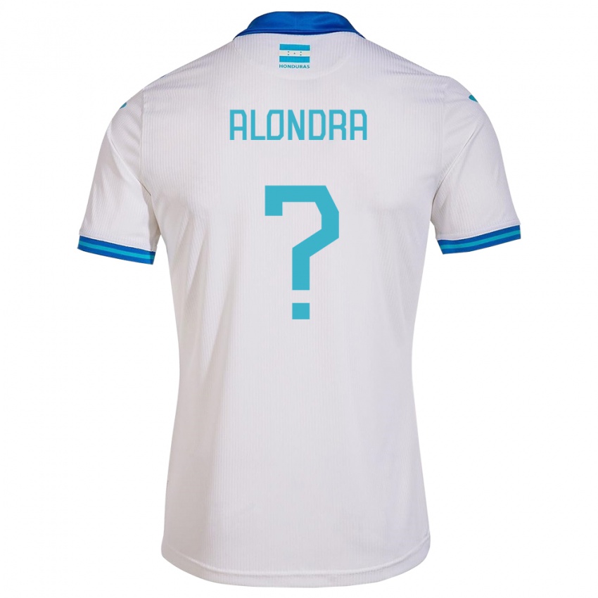 Dames Honduras Alondra Aguilar #0 Wit Thuisshirt Thuistenue 24-26 T-Shirt