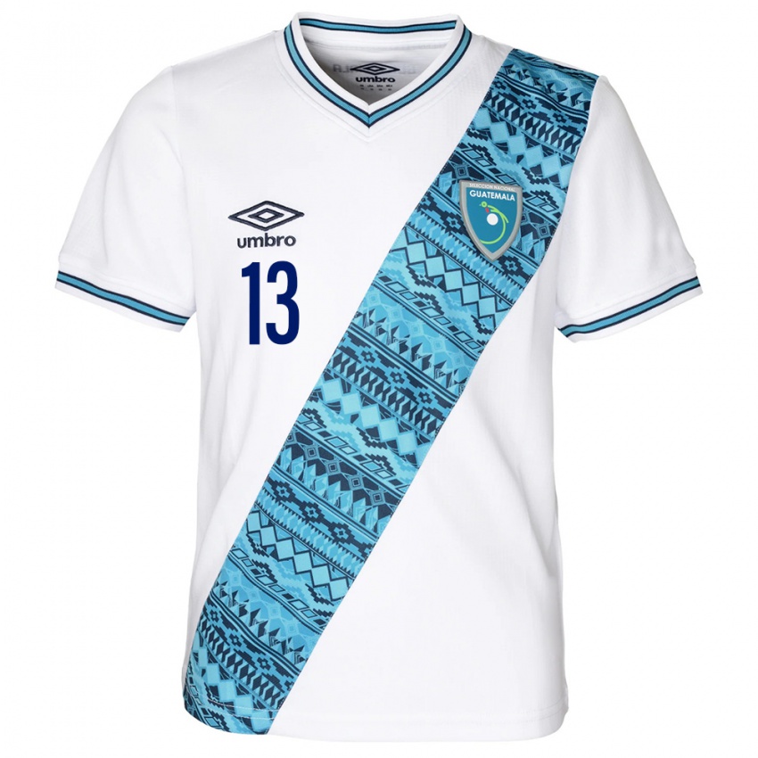 Dames Guatemala Alejandro Galindo #13 Wit Thuisshirt Thuistenue 24-26 T-Shirt