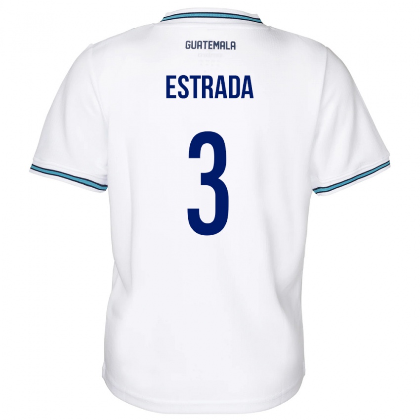 Dames Guatemala Carlos Estrada #3 Wit Thuisshirt Thuistenue 24-26 T-Shirt