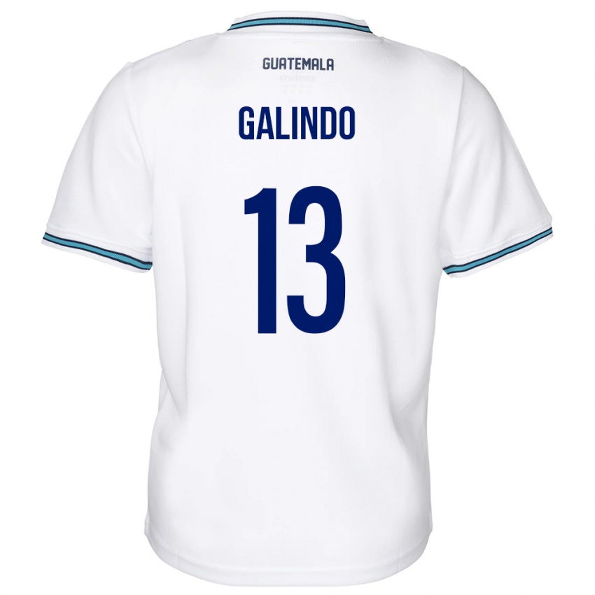 Dames Guatemala Alejandro Galindo #13 Wit Thuisshirt Thuistenue 24-26 T-Shirt