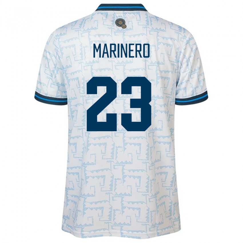 Dames El Salvador Amber Marinero #23 Wit Uitshirt Uittenue 24-26 T-Shirt