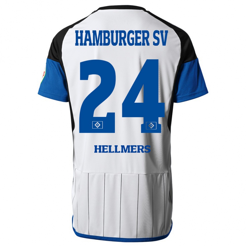 Kinderen Maximilian Hellmers #24 Wit Thuisshirt Thuistenue 2023/24 T-Shirt