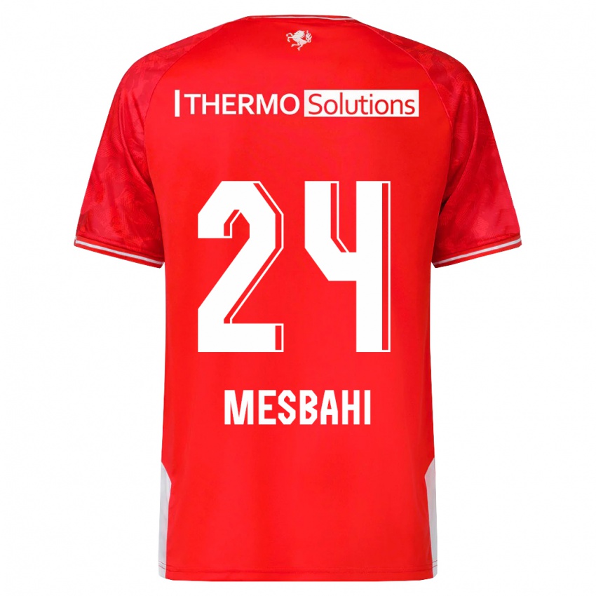 Kinderen Juliën Mesbahi #24 Rood Thuisshirt Thuistenue 2023/24 T-Shirt