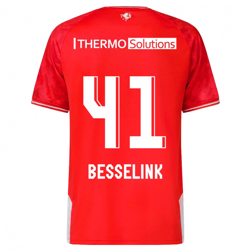 Kinderen Gijs Besselink #41 Rood Thuisshirt Thuistenue 2023/24 T-Shirt