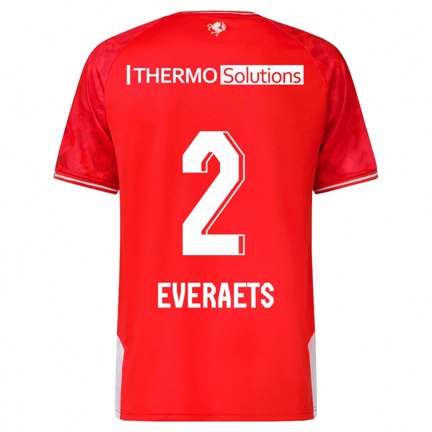 Kinderen Kim Everaets #2 Rood Thuisshirt Thuistenue 2023/24 T-Shirt