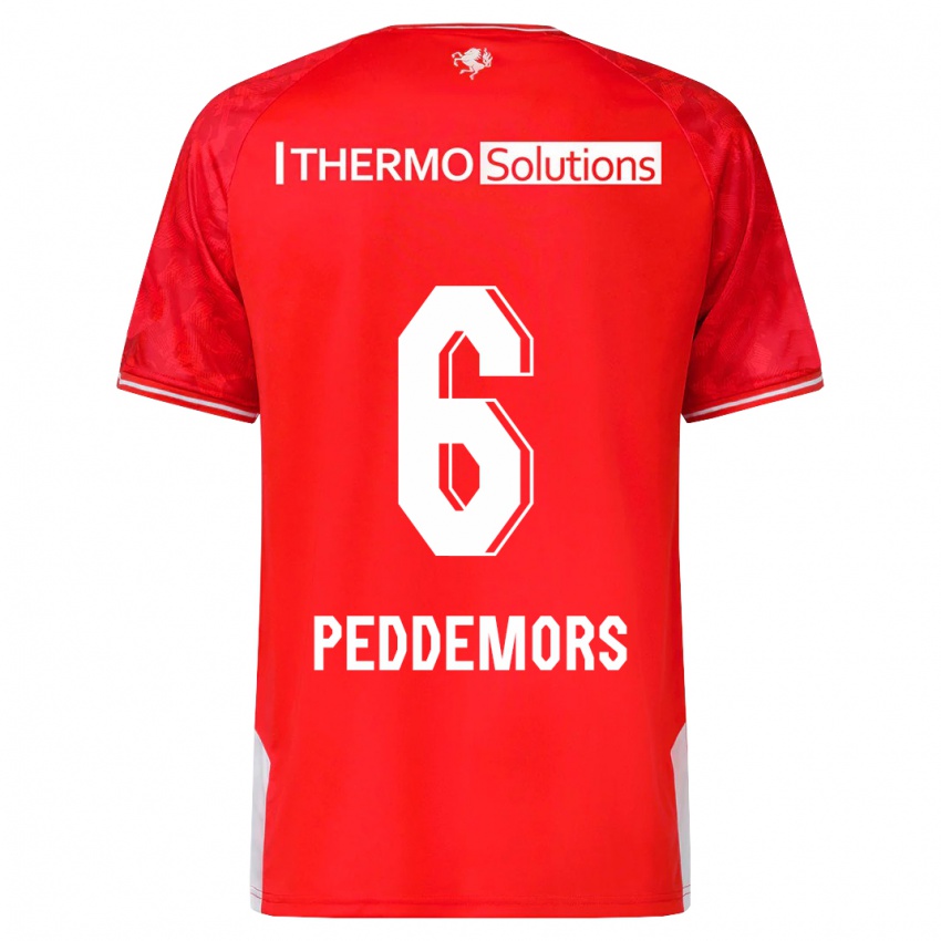 Kinderen Ella Peddemors #6 Rood Thuisshirt Thuistenue 2023/24 T-Shirt
