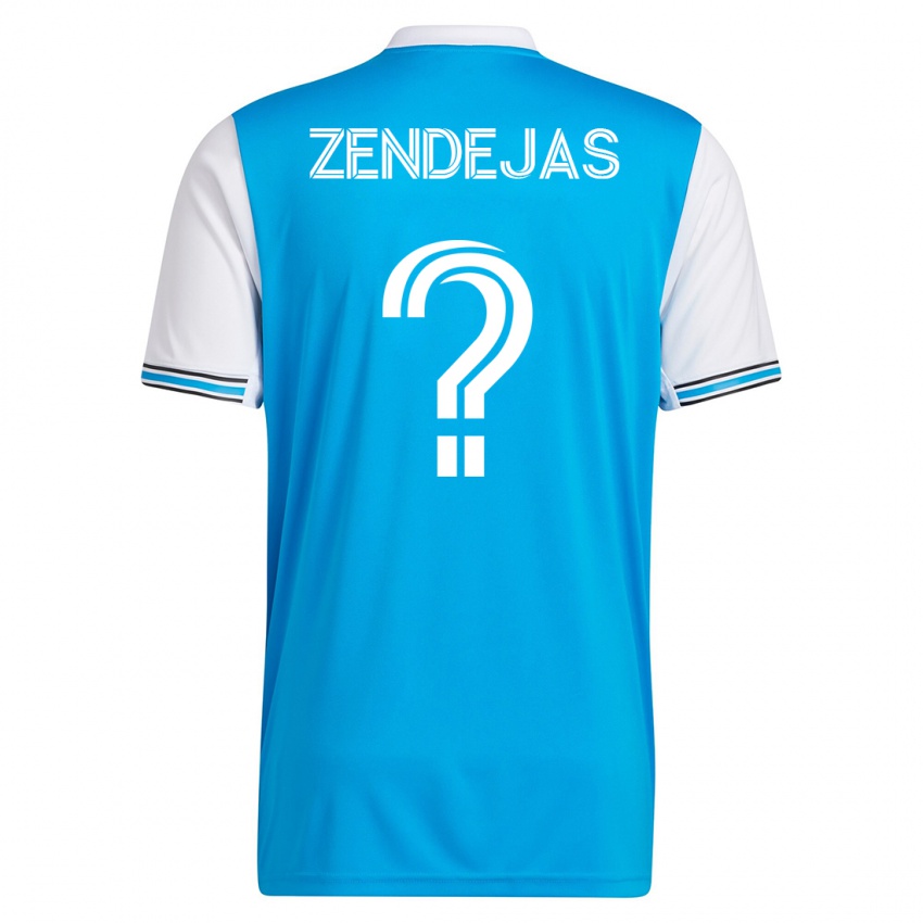 Kinderen Adrián Zendejas #0 Blauw Thuisshirt Thuistenue 2023/24 T-Shirt