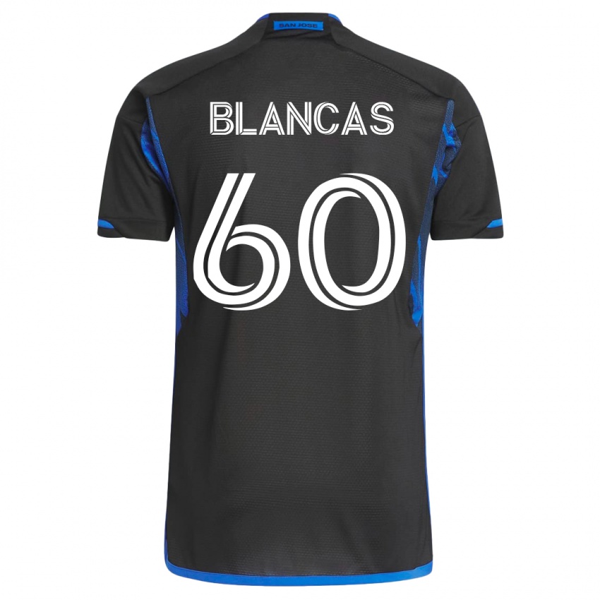 Kinderen Eduardo Blancas #60 Blauw Zwart Thuisshirt Thuistenue 2023/24 T-Shirt