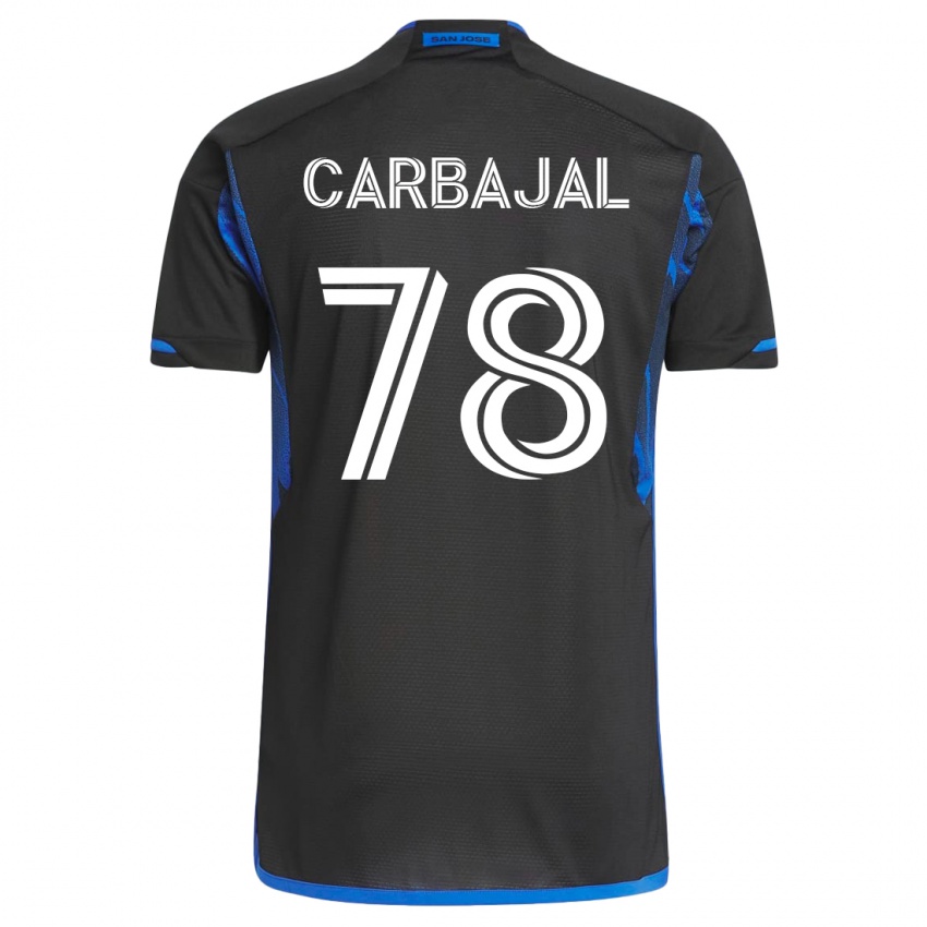 Kinderen Sebastian Carbajal #78 Blauw Zwart Thuisshirt Thuistenue 2023/24 T-Shirt
