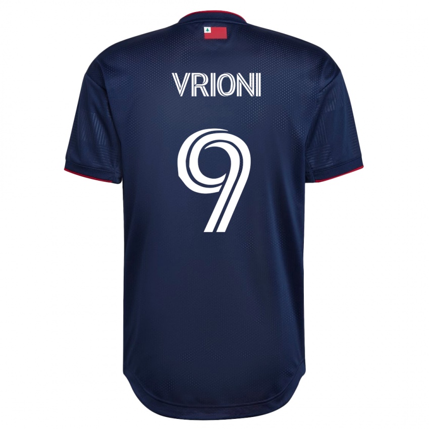 Kinderen Giacomo Vrioni #9 Marine Thuisshirt Thuistenue 2023/24 T-Shirt