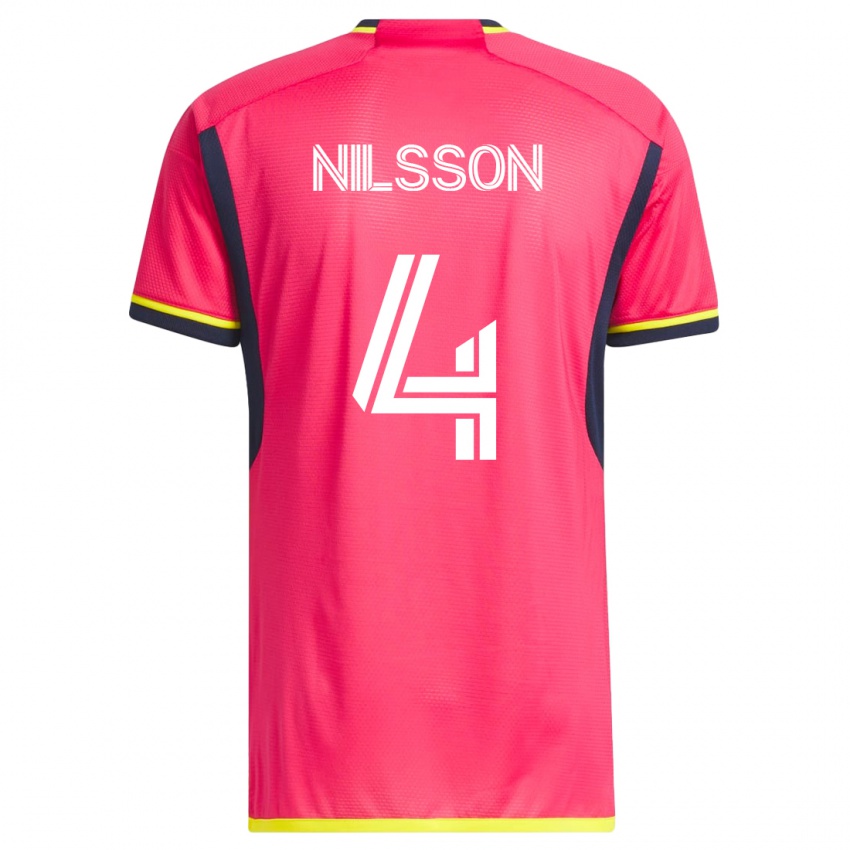 Kinderen Joakim Nilsson #4 Roze Thuisshirt Thuistenue 2023/24 T-Shirt