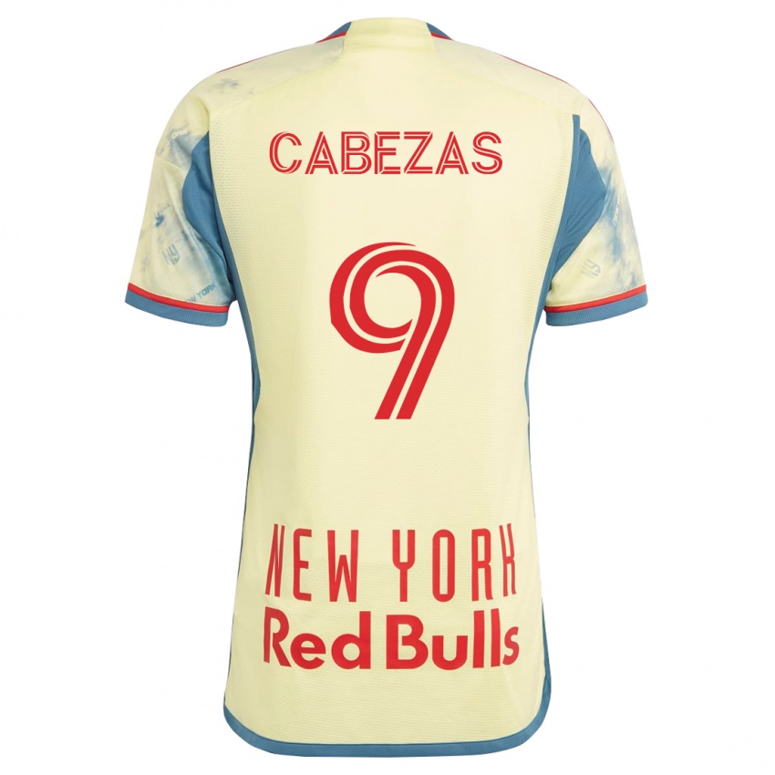 Kinderen Jorge Cabezas #9 Geel Thuisshirt Thuistenue 2023/24 T-Shirt