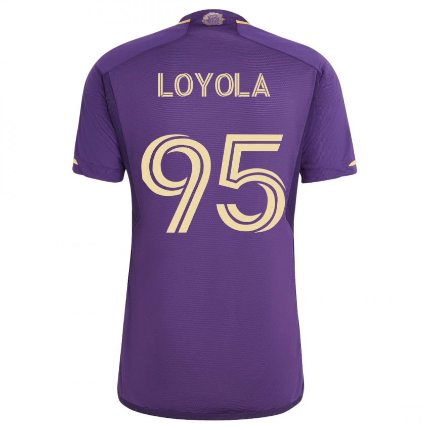 Kinderen Favian Loyola #95 Viooltje Thuisshirt Thuistenue 2023/24 T-Shirt