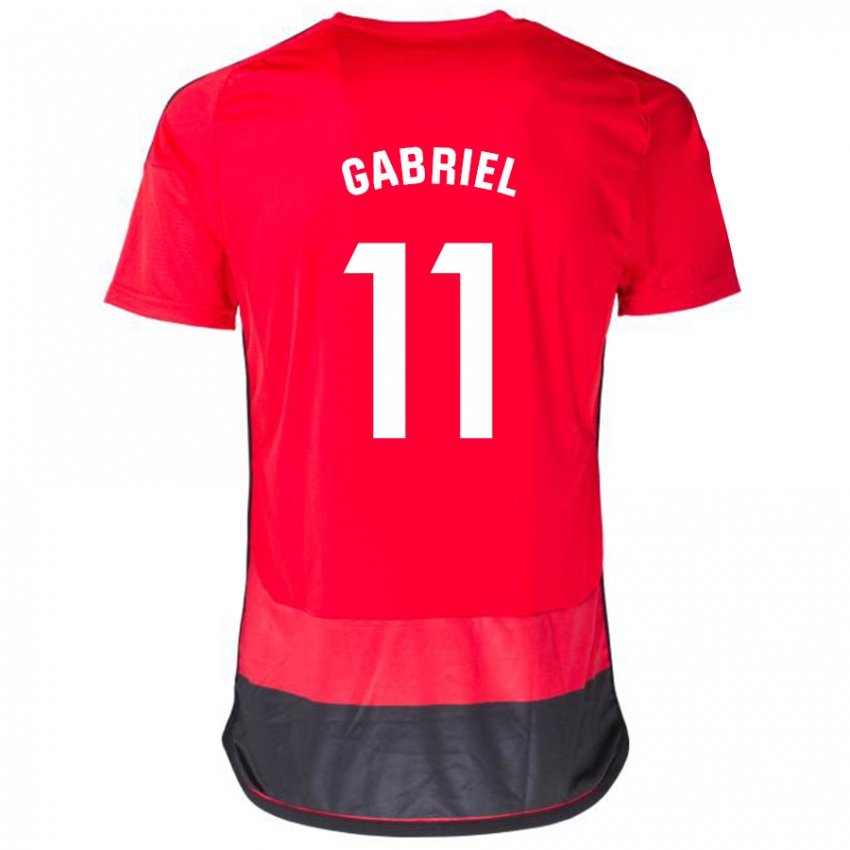 Kinderen Sergio Gabriel #11 Rood Zwart Thuisshirt Thuistenue 2023/24 T-Shirt