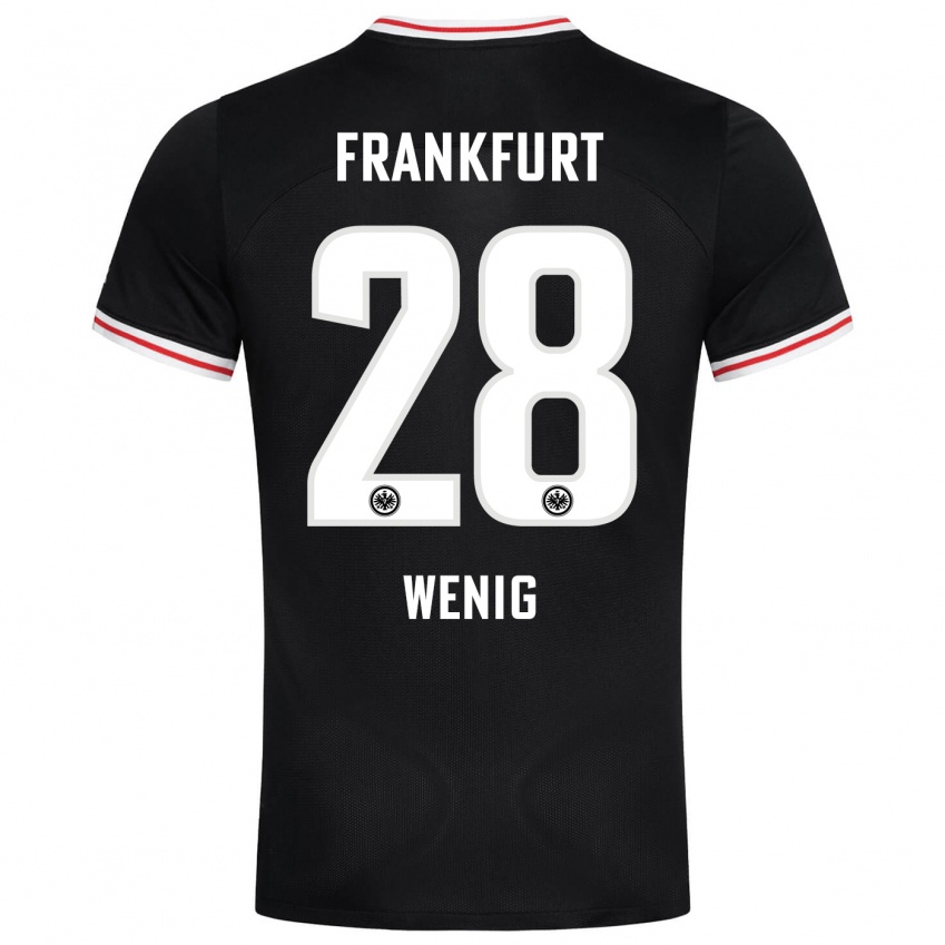 Kinderen Marcel Wenig #28 Zwart Uitshirt Uittenue 2023/24 T-Shirt
