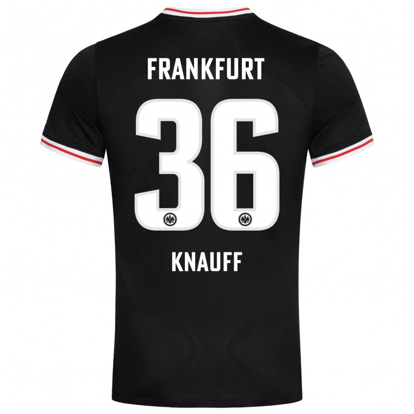 Kinderen Ansgar Knauff #36 Zwart Uitshirt Uittenue 2023/24 T-Shirt
