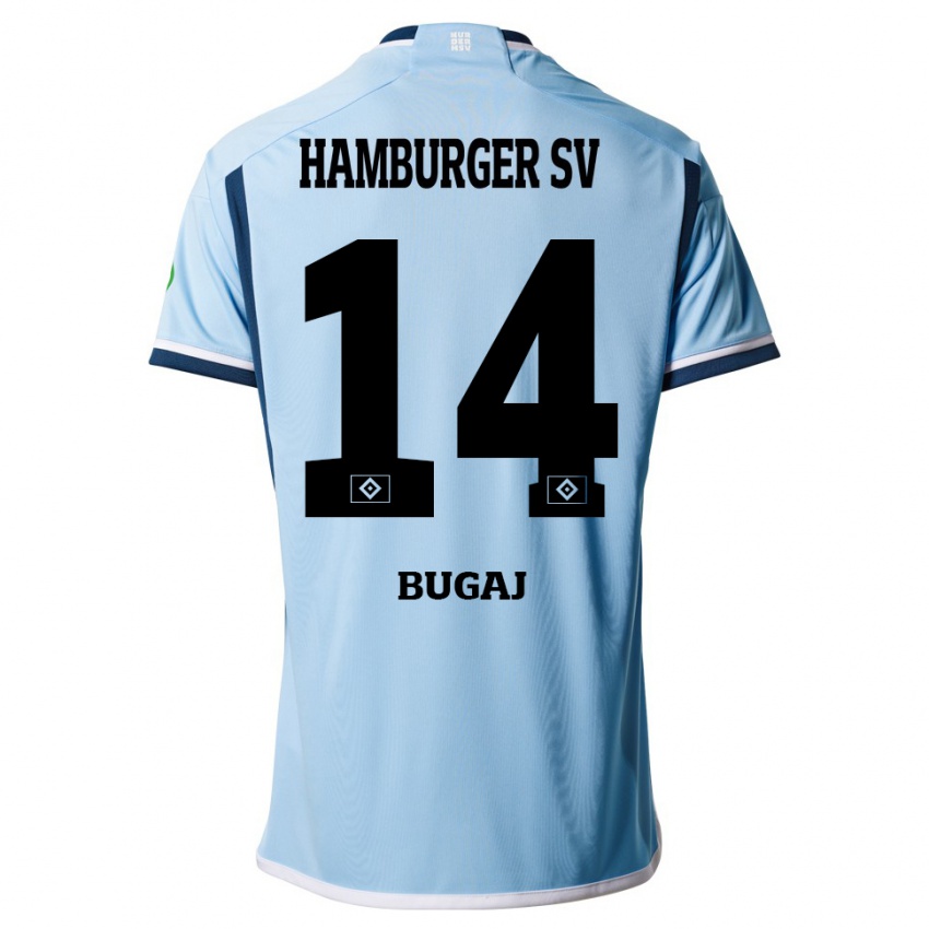 Kinderen Jan-Luca Bugaj #14 Blauw Uitshirt Uittenue 2023/24 T-Shirt