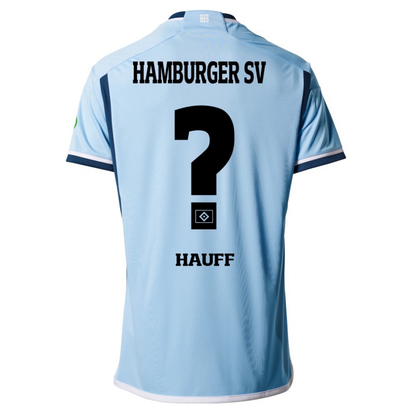 Kinderen Daniel Hauff #0 Blauw Uitshirt Uittenue 2023/24 T-Shirt