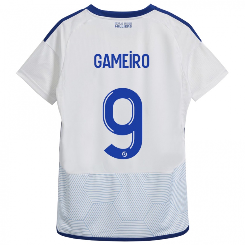 Kinderen Kévin Gameiro #9 Wit Uitshirt Uittenue 2023/24 T-Shirt