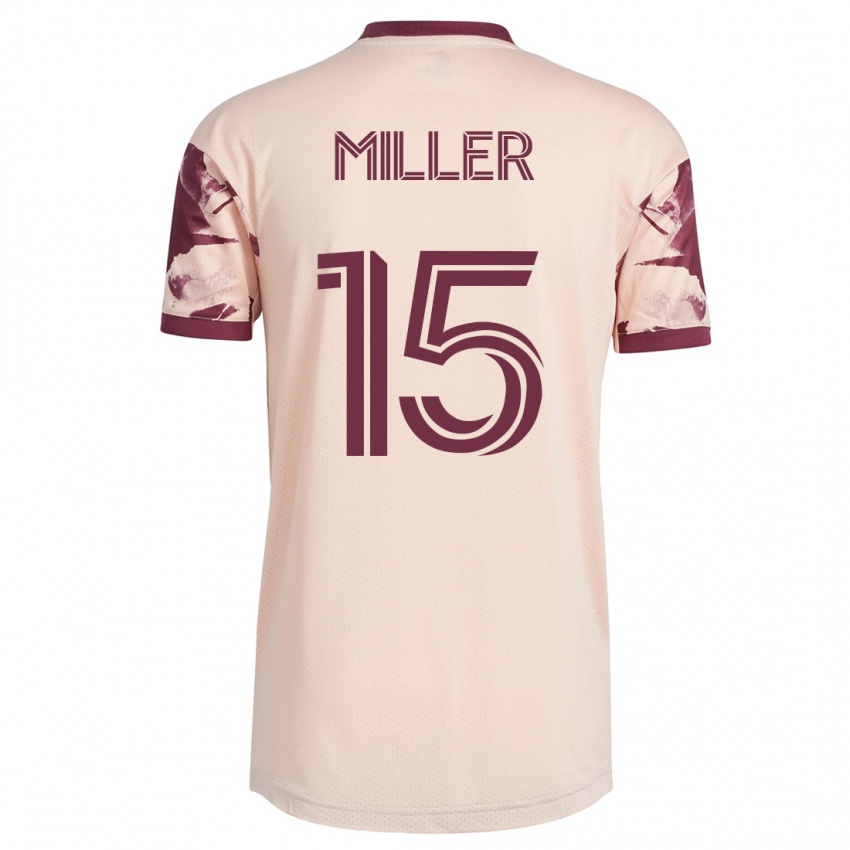 Kinderen Eric Miller #15 Gebroken Wit Uitshirt Uittenue 2023/24 T-Shirt