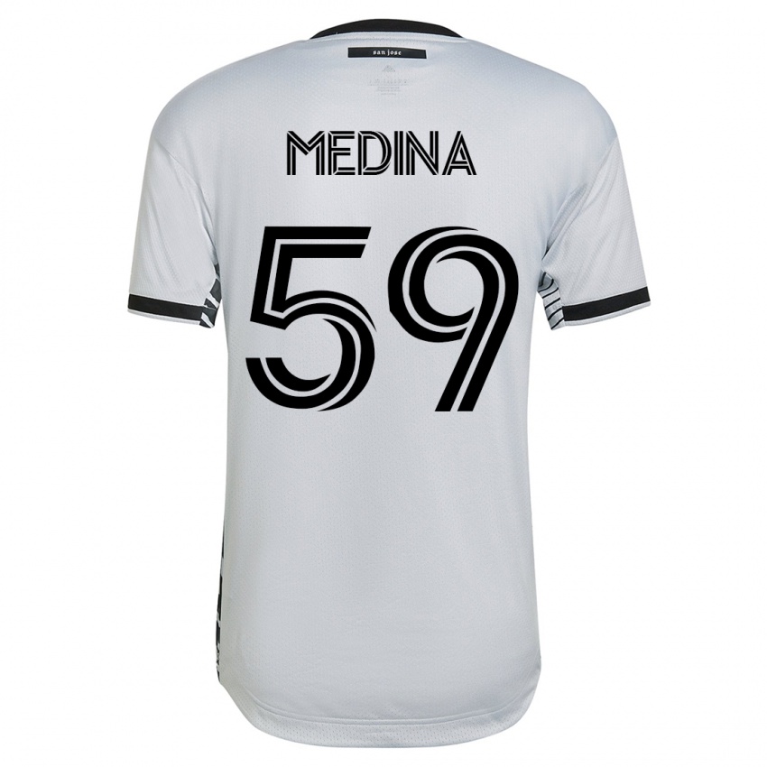 Kinderen Cruz Medina #59 Wit Uitshirt Uittenue 2023/24 T-Shirt