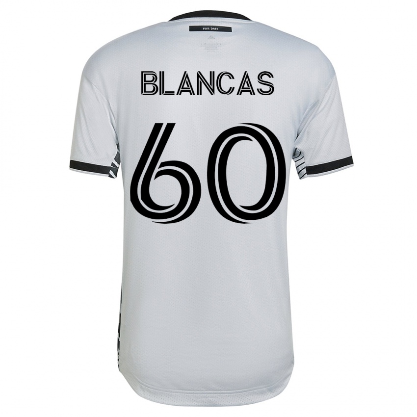 Kinderen Eduardo Blancas #60 Wit Uitshirt Uittenue 2023/24 T-Shirt