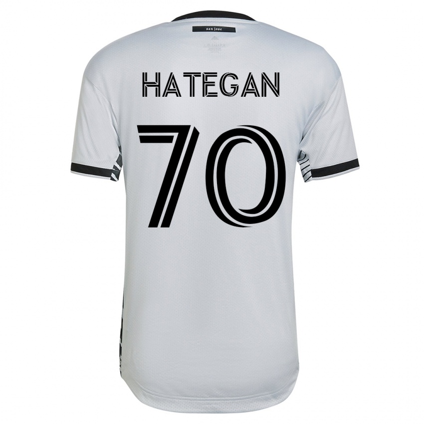 Kinderen Roberto Hategan #70 Wit Uitshirt Uittenue 2023/24 T-Shirt