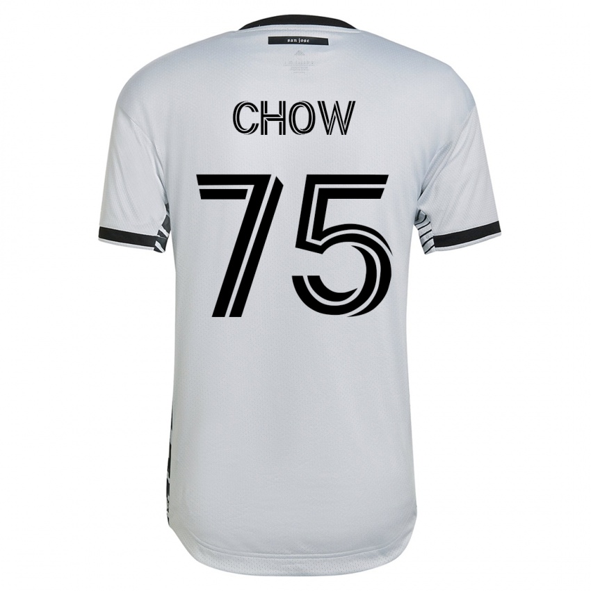 Kinderen Alex Chow #75 Wit Uitshirt Uittenue 2023/24 T-Shirt