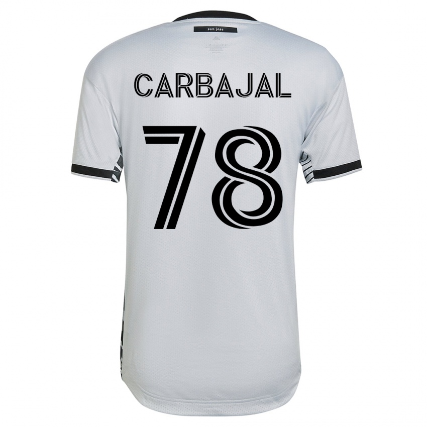 Kinderen Sebastian Carbajal #78 Wit Uitshirt Uittenue 2023/24 T-Shirt