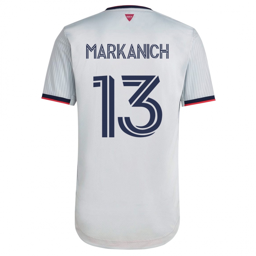 Kinderen Anthony Markanich #13 Wit Uitshirt Uittenue 2023/24 T-Shirt