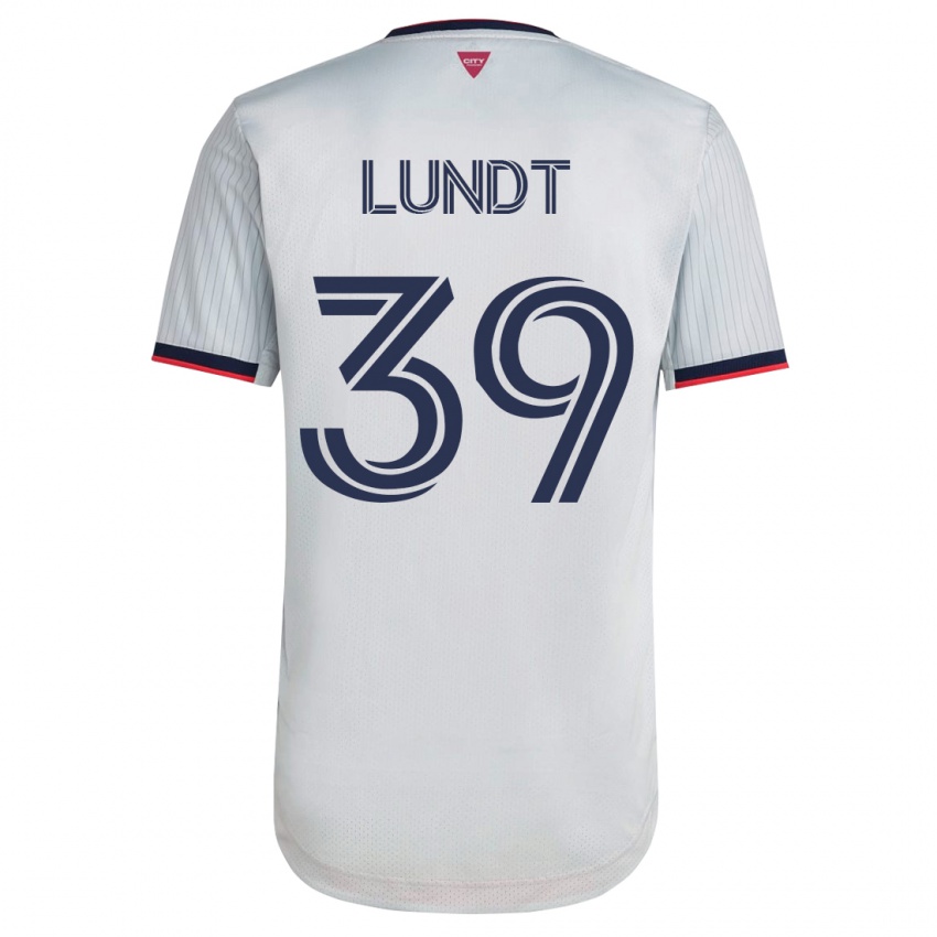 Kinderen Ben Lundt #39 Wit Uitshirt Uittenue 2023/24 T-Shirt