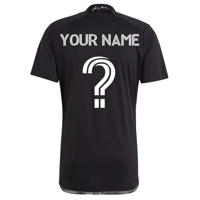 Kinderen Uw Naam #0 Zwart Uitshirt Uittenue 2023/24 T-Shirt