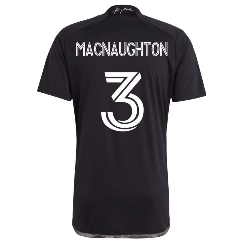 Kinderen Lukas Macnaughton #3 Zwart Uitshirt Uittenue 2023/24 T-Shirt