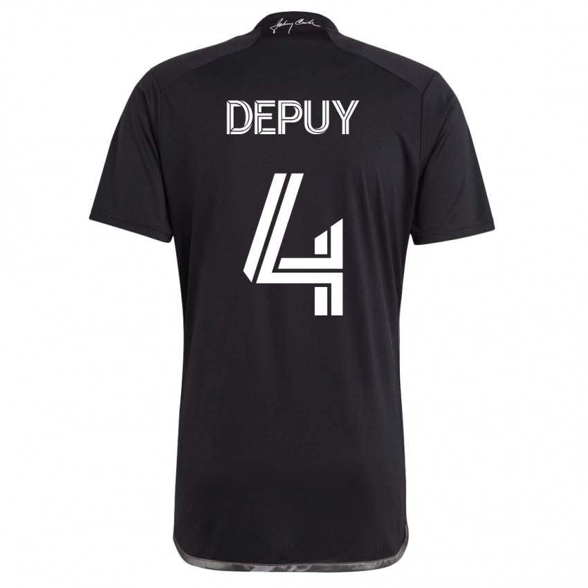Kinderen Nick Depuy #4 Zwart Uitshirt Uittenue 2023/24 T-Shirt