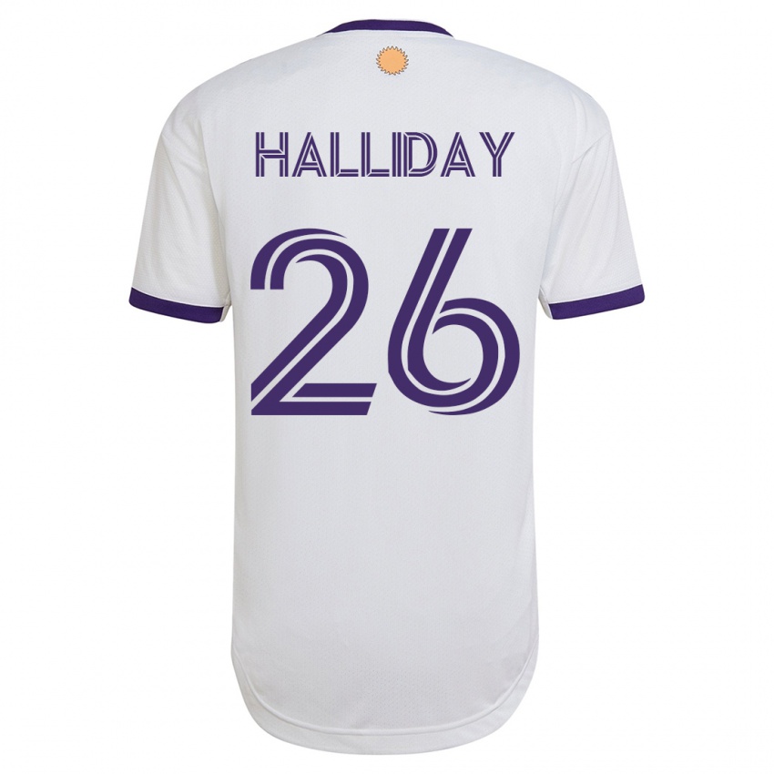 Kinderen Michael Halliday #26 Wit Uitshirt Uittenue 2023/24 T-Shirt