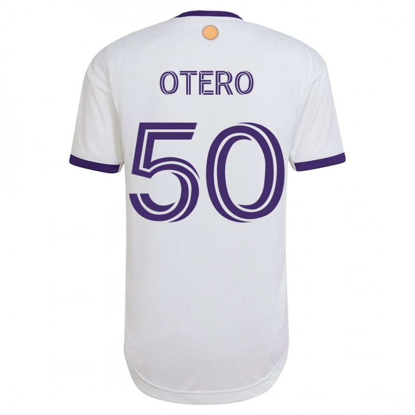 Kinderen Javier Otero #50 Wit Uitshirt Uittenue 2023/24 T-Shirt