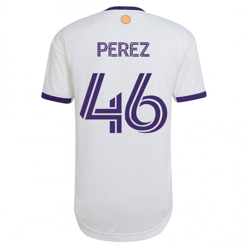 Kinderen Franco Pérez #46 Wit Uitshirt Uittenue 2023/24 T-Shirt
