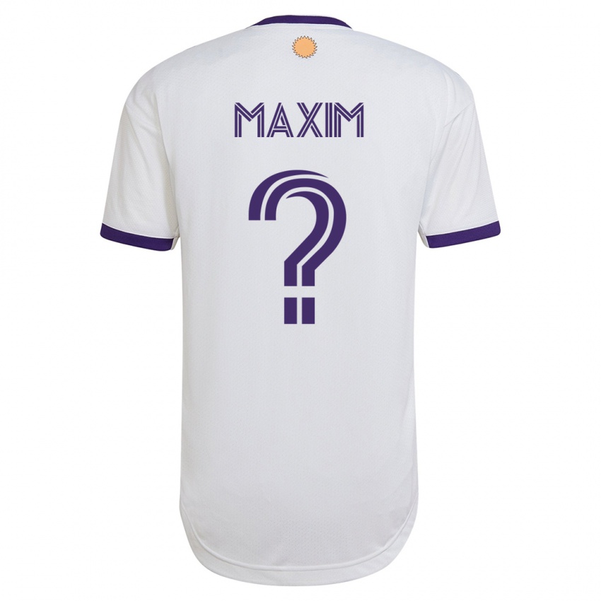 Kinderen Luca Maxim #0 Wit Uitshirt Uittenue 2023/24 T-Shirt