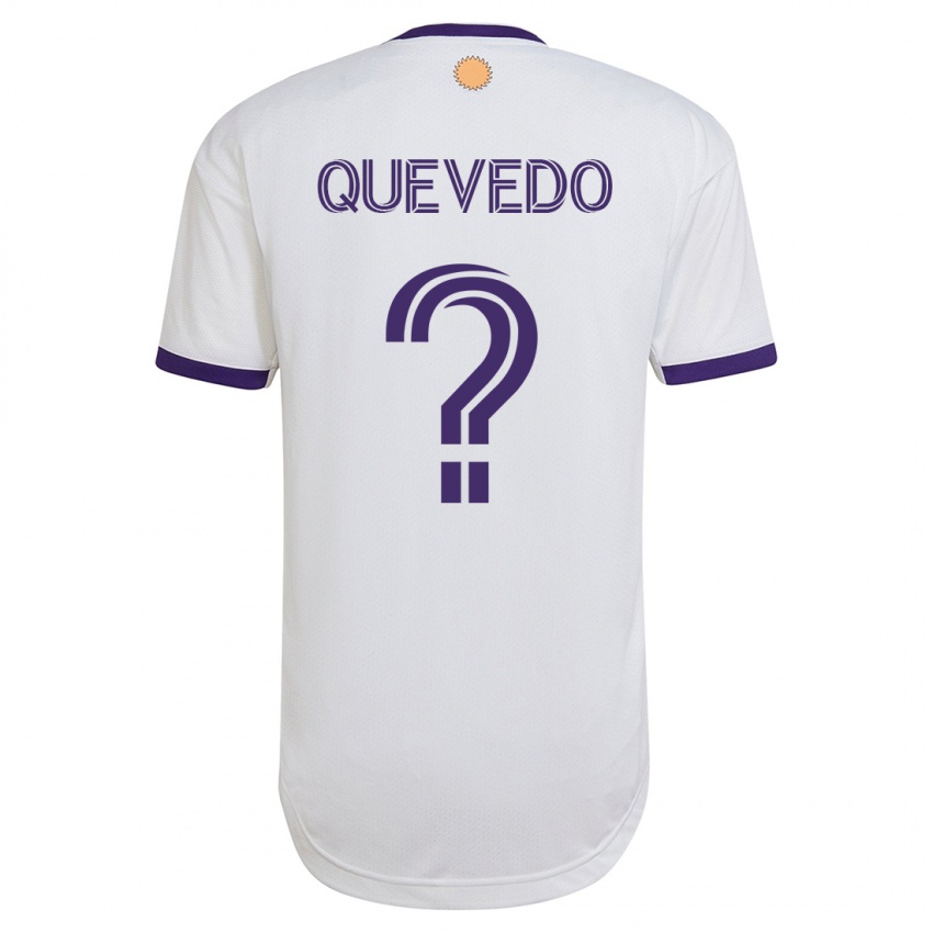 Kinderen Juan Quevedo #0 Wit Uitshirt Uittenue 2023/24 T-Shirt