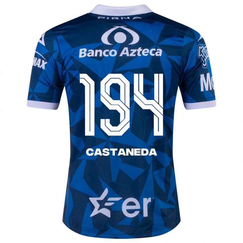 Kinderen Christian Castañeda #194 Blauw Uitshirt Uittenue 2023/24 T-Shirt