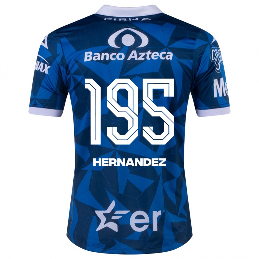 Kinderen Daniel Hernández #195 Blauw Uitshirt Uittenue 2023/24 T-Shirt