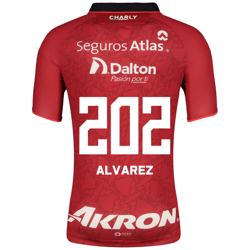 Kinderen Sergio Álvarez #202 Rood Uitshirt Uittenue 2023/24 T-Shirt