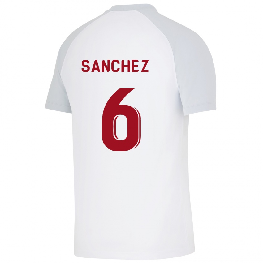 Kinderen Davinson Sanchez #6 Wit Uitshirt Uittenue 2023/24 T-Shirt