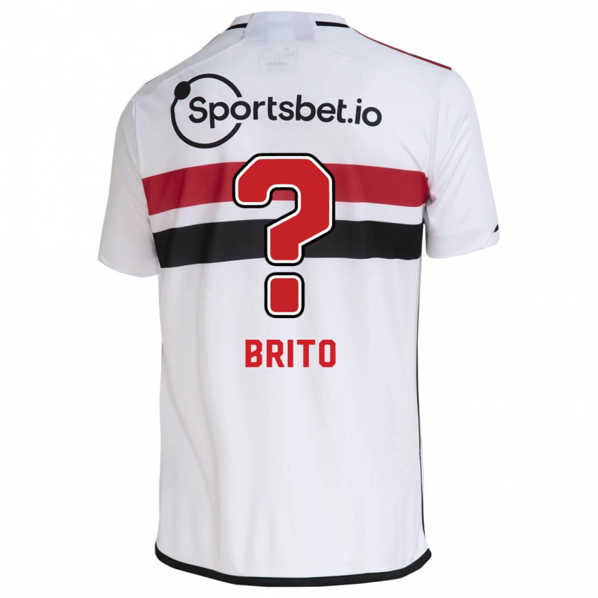 Heren Eduardo Brito #0 Wit Thuisshirt Thuistenue 2023/24 T-Shirt