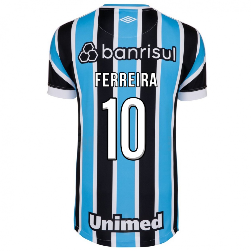 Heren Ferreira #10 Blauw Thuisshirt Thuistenue 2023/24 T-Shirt