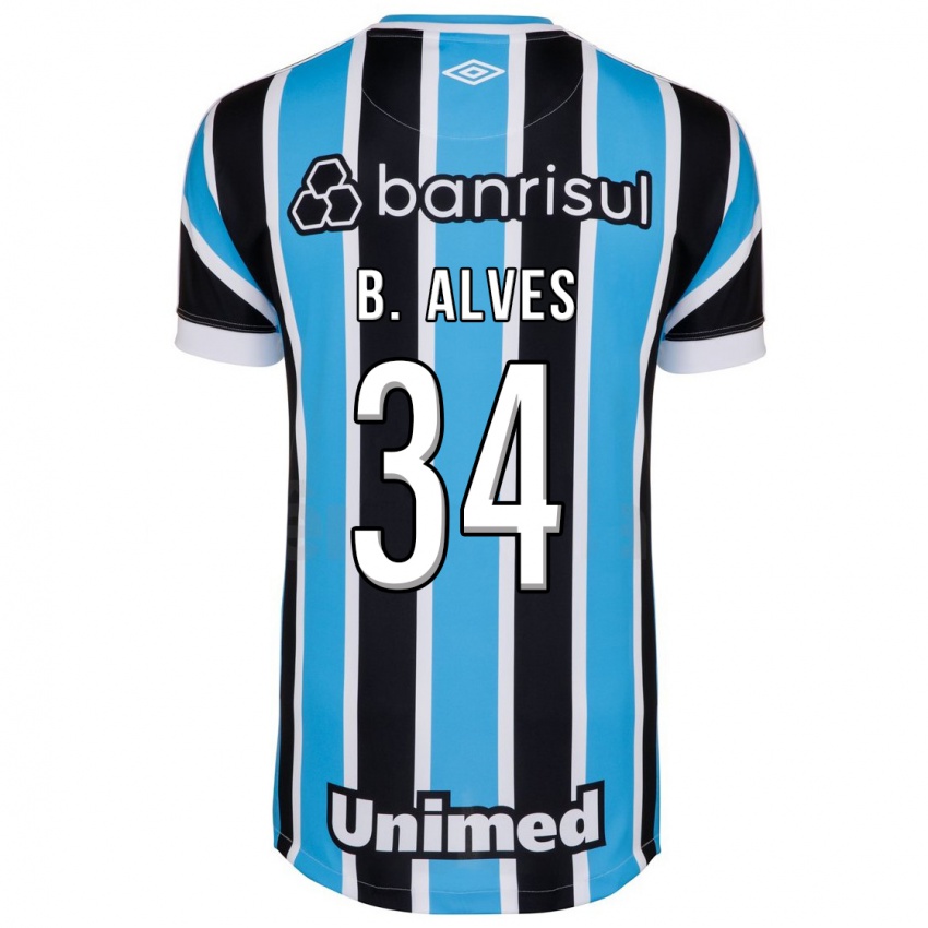 Heren Bruno Alves #34 Blauw Thuisshirt Thuistenue 2023/24 T-Shirt