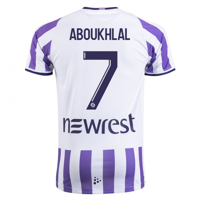 Heren Zakaria Aboukhlal #7 Wit Thuisshirt Thuistenue 2023/24 T-Shirt