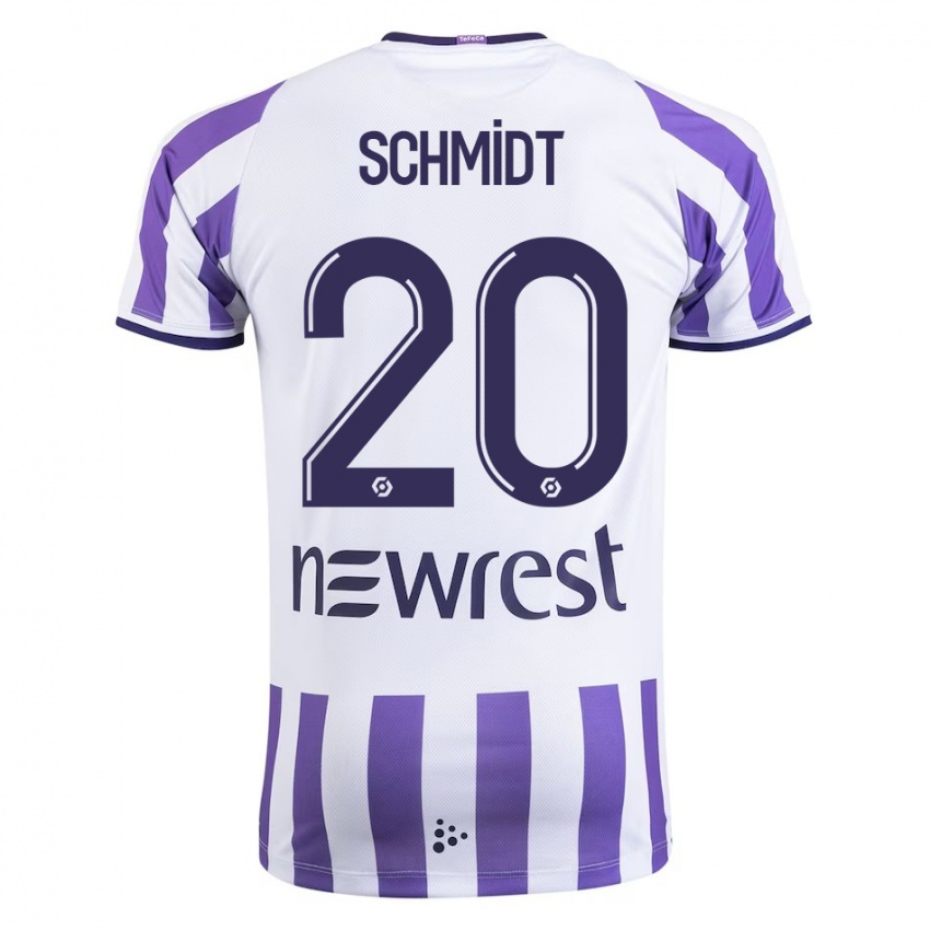 Heren Niklas Schmidt #20 Wit Thuisshirt Thuistenue 2023/24 T-Shirt
